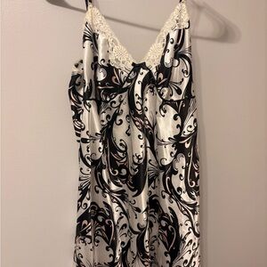 Victoria's Secret Black and White Chemise with Abstract Swirl